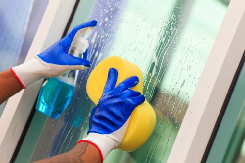 Turnover cleaning details for a short-term rental kitchen and bathroom