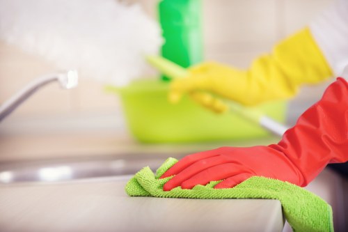 Curtain cleaning service working around a residential window in Earlscourt
